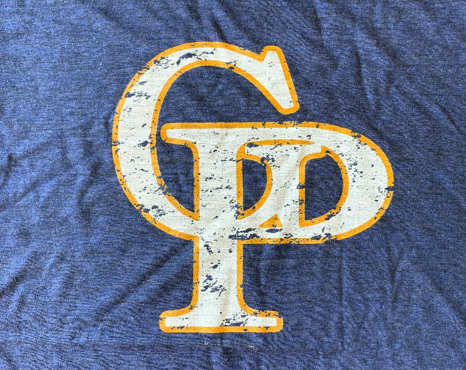 Gold and White Gatlinburg Pittman Logo on Royal Blue T-Shirt Donna Sharp Quilts 
