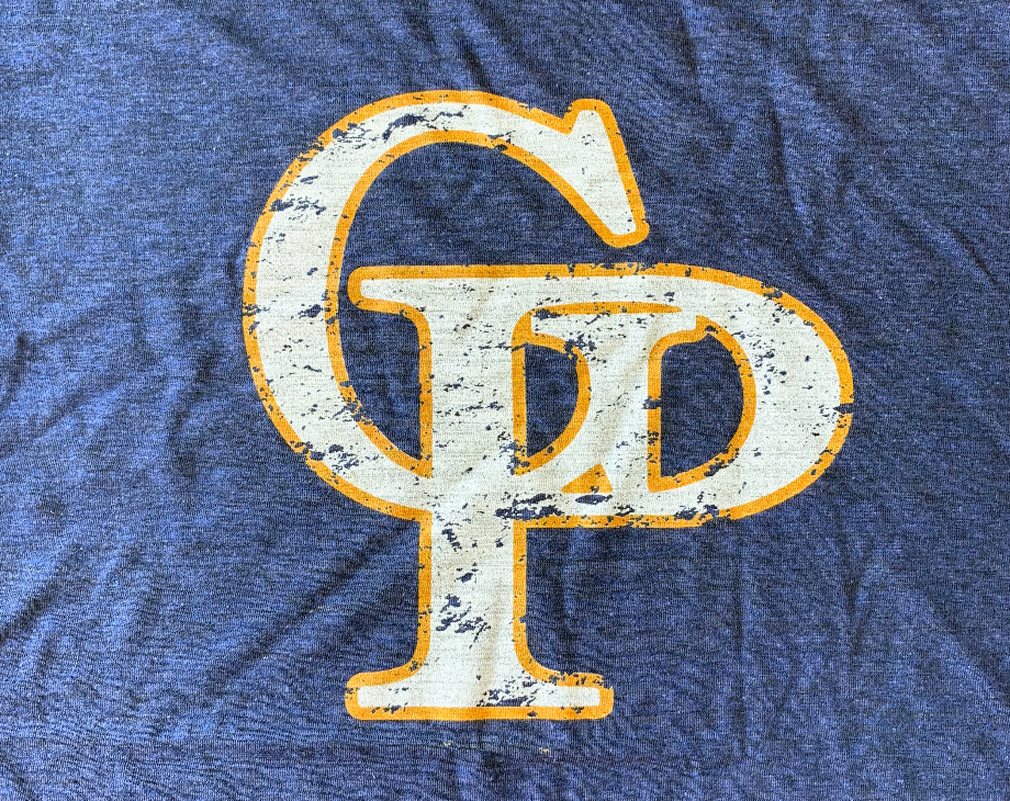 Gold and White Gatlinburg Pittman Logo on Royal Blue T-Shirt The Maples' Tree 