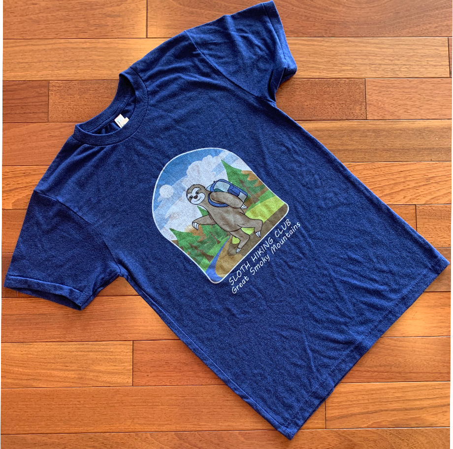 Sloth Hiking Club Great Smoky Mountains National Park T-Shirt Donna Sharp Quilts 