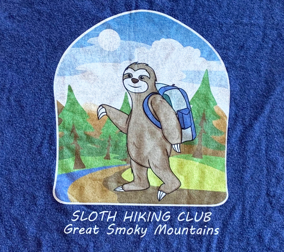 Sloth Hiking Club Great Smoky Mountains National Park T-Shirt The Maples' Tree 