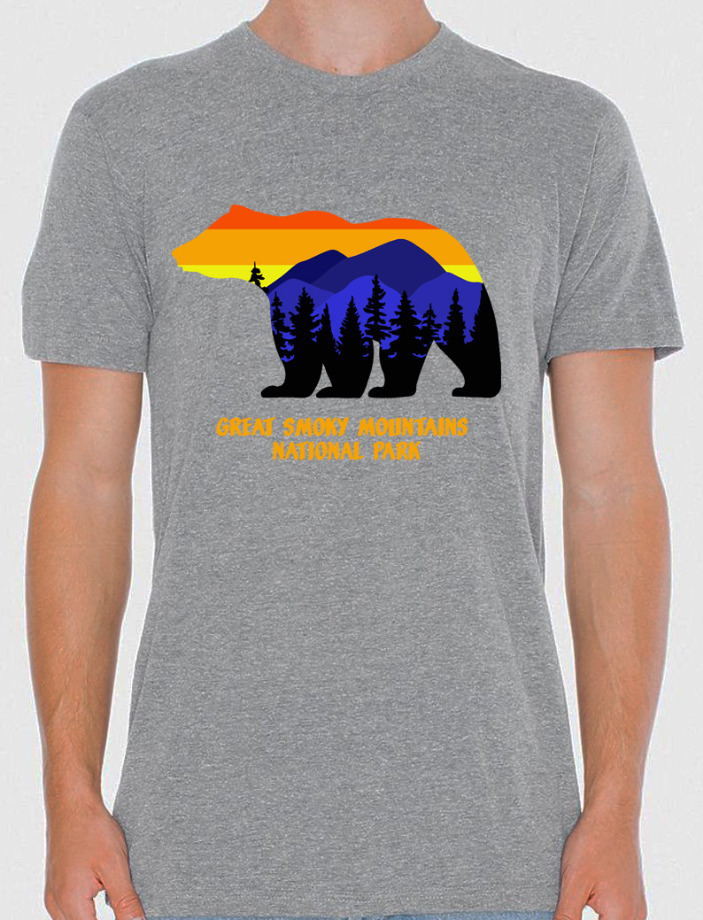 Sunset Bear Great Smoky Mountains National Park T-Shirt The Maples' Tree 