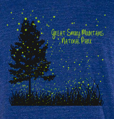 Fire Flys Great Smoky Mountains National Park T-shirt The Maples' Tree 