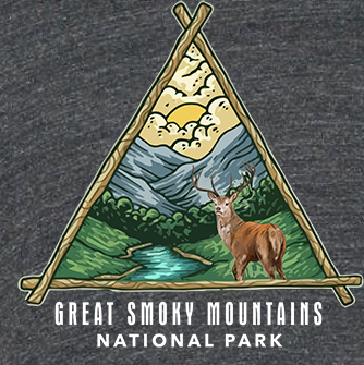 Deer Triangle Great Smoky Mountains National Park T-Shirt The Maples' Tree 