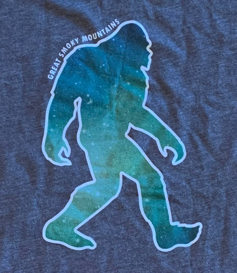 Space Sasquatch Great Smoky Mountains National Park T-Shirt The Maples' Tree 
