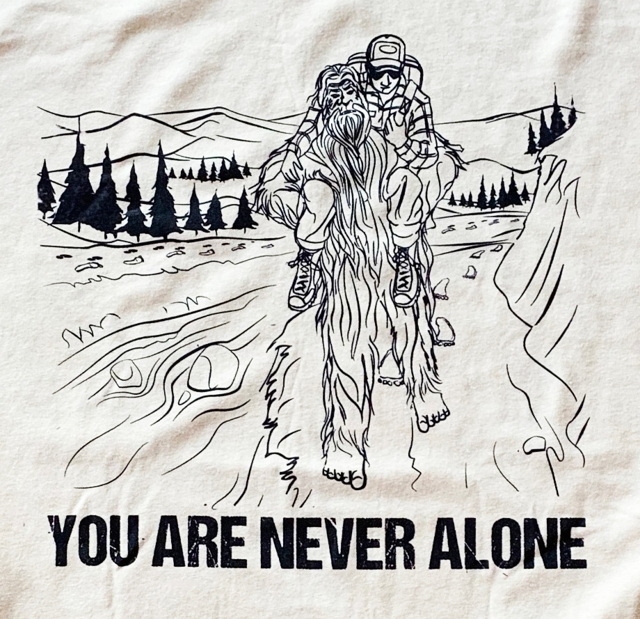 Bigfoot Never Alone T-shirt The Maples' Tree 