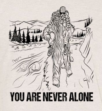 Bigfoot Never Alone T-shirt The Maples' Tree 